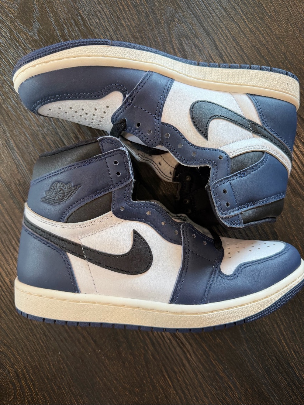 Nike Air Jordan 1 Retro High OG Midnight Navy Black White size 5.5Y
